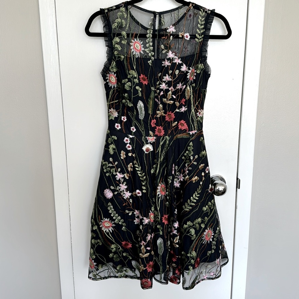Blue floral dress